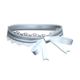Gothic Kawaii Lace Ribbon Bow Choker Light Blue