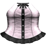 Gothic Lace Bow Corset Dress Light Pink & Black