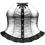 Gothic Lace Bow Corset Dress White & Black