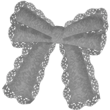 gothic lace bow (right) white