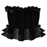 gothic lace doll corset w roses in black 