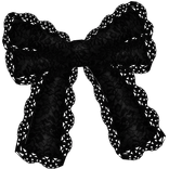 gothic lace hair bow (left) black