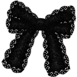 gothic lace hair bow (right) black