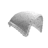 gothic lace head scarf white