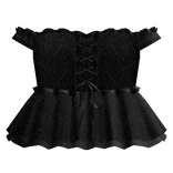 gothic lace off shoulder corset dress 3.0 black