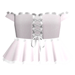 gothic lace off shoulder corset dress 3.0 pink