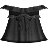 gothic lace patterned off shoulder bow dress black