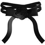 gothic lace rose choker in black 