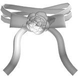 gothic lace rose choker in white