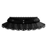 gothic lace ruffle mini skirt belt chibi 3.0 black