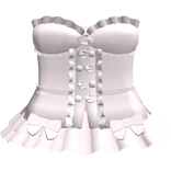 Gothic Lace Ruffled Buckle Dress in Pink