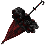 gothic lace umbrella red