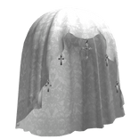 gothic lace veil w cross pendants white