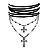 gothic layered necklaces black 3.0 