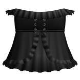 gothic layered off shoulder lace dress - black