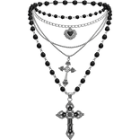 Gothic Layered Rosary Necklace