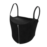 Gothic Leather Corset Crop Top