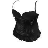 Gothic Leather Top with skulls 