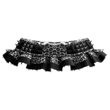 gothic leopard mini skirt w emo studs black white