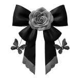 ! Gothic Lolita Vkei Bow Tie Rose - Black