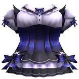 Gothic Maid Corset Dress Blue