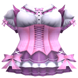 Gothic Maid Corset Dress Light Pink