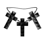 Gothic metal cross necklace