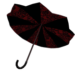 gothic moe black and red umbrella