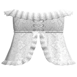 gothic open off shoulder lace dress - white