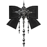 ♰ gothic pearl cross hair clip in black