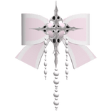 ♰ gothic pearl cross hair clip in pink