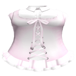 ♡꒰ gothic pink and white corset laced dress