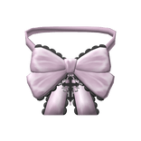 Gothic Pink Bow Choker Necklace With Cross [3.0]