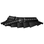 gothic pleated mini skirt & belt - black 3.0