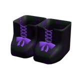 Gothic Purple Lace Ribbon Socks 3.0