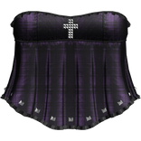 Gothic Purple Plaid Ruffle Dress