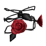 Gothic Red Black Roses Arm Decoration - Left