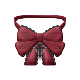 Gothic Red Bow Choker Necklace With Cross [3.0]