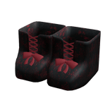 Gothic Red Lace Ribbon Socks 3.0