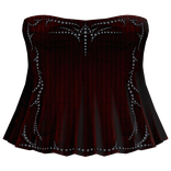 gothic rhinestone mini dress emo dark red stripes