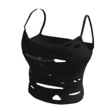 Gothic Ripped Black Tank