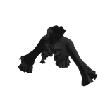 Gothic Ruffle Black Corset Top