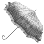 gothic ruffled elegant parasol umbrella white