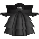 gothic ruffled pendant choker black