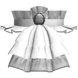 gothic ruffled pendant choker white