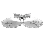 ˶ Gothic Ruffled Pet Collar White