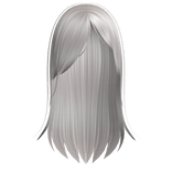 gothic side bang long hair blonde