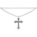 gothic silver cross necklace 1.0