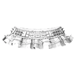 gothic snow leopard mini skirt w emo studs - white