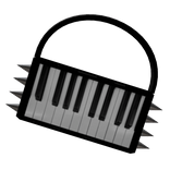 gothic spiked keyboard bag